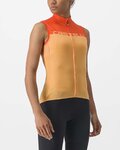 CASTELLI Cyklistický dres bez rukávů - VELOCISSIMA LADY - oranžová
