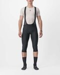 CASTELLI Cyklistické kalhoty krátké s laclem - ENTRATA 2 3/4 - černá
