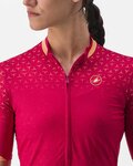 CASTELLI Cyklistický dres s krátkým rukávem - PEZZI LADY - červená