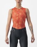 CASTELLI Cyklistické triko bez rukávů - PRO MESH 4 W LADY - oranžová