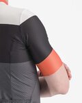 CASTELLI Cyklistický dres s krátkým rukávem - SEZIONE - šedá/černá/oranžová
