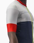CASTELLI Cyklistický dres s krátkým rukávem - SEZIONE - ivory/modrá/červená