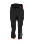 CASTELLI Cyklistické kalhoty 3/4 bez laclu - VISTA LADY - červená/černá