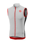 CASTELLI Cyklistický dres bez rukávů - ENTRATA 3.0 - červená/bílá