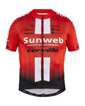 Cyklistický dres s krátkým rukávem - SUNWEB 2019 - černá/červená/bílá