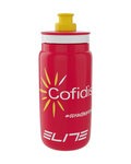 ELITE Cyklistická láhev na vodu - FLY COFIDIS 550ml - bílá/červená