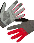 Cyklistické rukavice dlouhoprsté - HUMMVEE PLUS II - šedá/červená