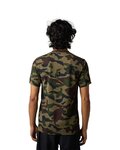 FOX Cyklistické triko s krátkým rukávem - VZNS CAMO - zelená/černá/hnědá