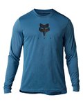 FOX Cyklistický dres s dlouhým rukávem letní - RANGER TRU DRI - modrá