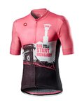 CASTELLI Cyklistický dres s krátkým rukávem - HUNGARY BIG START - růžová/černá/bílá
