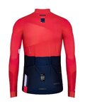 GOBIK Cyklistický dres s dlouhým rukávem zimní - SUPERCOBBLE - modrá/červená