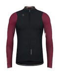 GOBIK Cyklistický dres s dlouhým rukávem zimní - PACER BLEND - ivory/černá/bordó