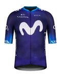 GOBIK Cyklistický dres s krátkým rukávem - MOVISTAR 2023 - bílá/modrá