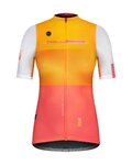 GOBIK Cyklistický dres s krátkým rukávem - STARK MANGO LADY - oranžová/bílá