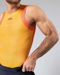 GOBIK Cyklistické triko bez rukávů - SECOND SKIN - oranžová/žlutá