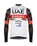 GOBIK Cyklistický dres s dlouhým rukávem zimní - UAE 2021 PACER - bílá/červená
