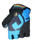 HAVEN Cyklistické rukavice krátkoprsté - SINGLETRAIL - černá/modrá