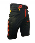 HAVEN Cyklistické kalhoty krátké bez laclu - SINGLETRAIL HMS - černá/červená