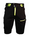 HAVEN Cyklistické kalhoty krátké bez laclu - SINGLETRAIL HMS - černá/zelená