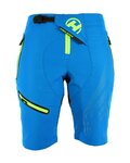 HAVEN Cyklistické kalhoty krátké bez laclu - ENERGY LADY - modrá/žlutá