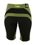 HAVEN Cyklistické kalhoty krátké bez laclu - ENERGY LADY - zelená/žlutá