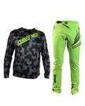 HAVEN Cyklistický MTB dres a kalhoty - CUBES NEO LONG III - černá/zelená