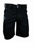 HAVEN Cyklistické kalhoty krátké bez laclu - CUBES BLACKIES - černá