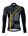 HOLOKOLO Cyklistický dres s dlouhým rukávem zimní - TRACE WINTER  - žlutá/černá