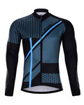 HOLOKOLO Cyklistický dres s dlouhým rukávem zimní - TRACE BLUE WINTER - modrá/černá