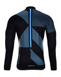 HOLOKOLO Cyklistický dres s dlouhým rukávem zimní - TRACE BLUE WINTER - modrá/černá