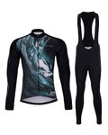 HOLOKOLO Cyklistický zimní dres a kalhoty - RIVERSIDE WINTER  - černá