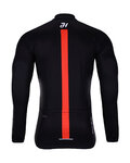 HOLOKOLO Cyklistický dres s dlouhým rukávem zimní - OBSIDIAN WINTER  - černá/červená