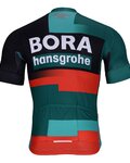 BONAVELO Cyklistický krátký dres a krátké kalhoty - BORA 2023 - červená/černá/zelená