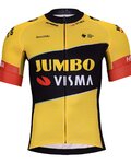 BONAVELO Cyklistický dres s krátkým rukávem - JUMBO-VISMA 2023 - žlutá/černá