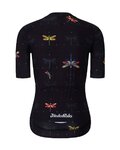 HOLOKOLO Cyklistický dres s krátkým rukávem - DRAGONFLIES ELITE LADY - černá