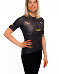 HOLOKOLO Cyklistický dres s krátkým rukávem - DRAGONFLIES ELITE LADY - černá