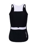 HOLOKOLO Cyklistický dres bez rukávů - ENERGY LADY - bílá/černá