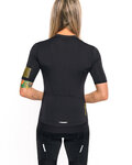 HOLOKOLO Cyklistický dres s krátkým rukávem - VICTORIOUS GOLD LADY - černá