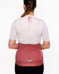 HOLOKOLO Cyklistický krátký dres a krátké kalhoty - VIBES LADY - červená/bílá/černá