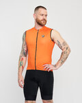 HOLOKOLO Cyklistický dres bez rukávů - AIRFLOW - oranžová