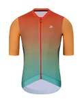 HOLOKOLO Cyklistický dres s krátkým rukávem - INFINITY - oranžová/zelená/červená