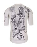 HOLOKOLO Cyklistický dres s krátkým rukávem - TATTOO ELITE - černá/ivory