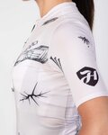 HOLOKOLO Cyklistický dres s krátkým rukávem - TATTOO ELITE LADY - ivory/černá