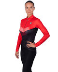 HOLOKOLO Cyklistický dres s dlouhým rukávem zimní - ARROW LADY WINTER - červená/černá