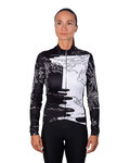 HOLOKOLO Cyklistický dres s dlouhým rukávem zimní - VENTURE LADY WINTER - bílá/černá