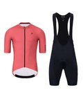 HOLOKOLO Cyklistický krátký dres a krátké kalhoty - VICTORIOUS - červená/černá