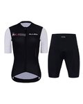 HOLOKOLO Cyklistický krátký dres a krátké kalhoty - VIBES LADY - bílá/černá
