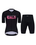 HOLOKOLO Cyklistický krátký dres a krátké kalhoty - SUPPORT ELITE LADY - černá