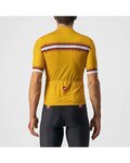 CASTELLI Cyklistický krátký dres a krátké kalhoty - GRIMPEUR - oranžová/černá