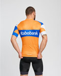 BONAVELO Cyklistický krátký dres a krátké kalhoty - RABOBANK - oranžová/černá/modrá